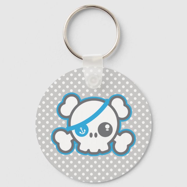 Kawaii Pirat Skull-nyckelkedja Nyckelring (Framsida)