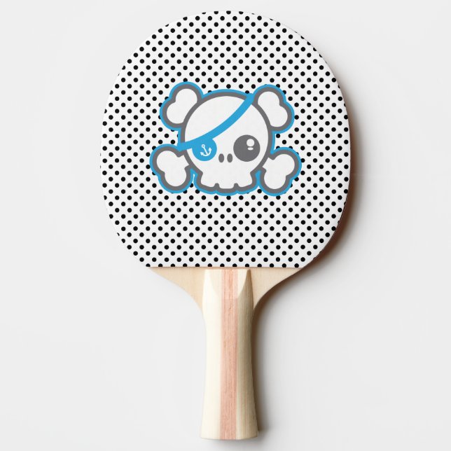 Kawaii Pirat Skull Ping Pong Paddle Pingisracket (Baksidan)