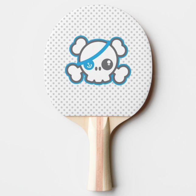 Kawaii Pirat Skull Ping Pong Paddle Pingisracket (Baksidan)
