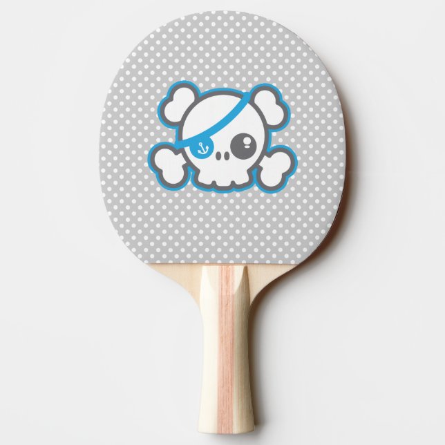 Kawaii Pirat Skull Ping Pong Paddle Pingisracket (Baksidan)