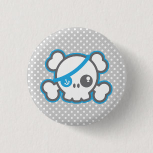 Kawaii piratskalleknapp knapp
