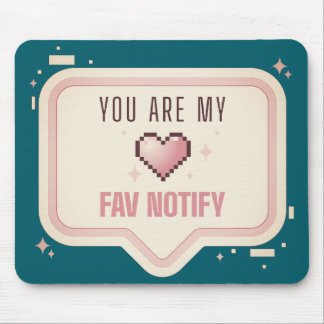 Kawaii Pixel Heart "Du Är Min Favoritnotis" Musmatta