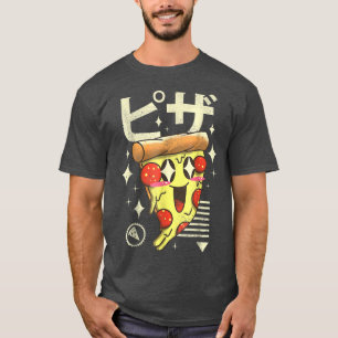 Kawaii Pizza Cute Japansk Food Pizza Älskare T Shirt