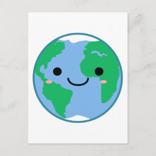Kawaii Planet Earth Vykort