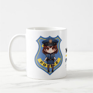 Kawaii Police Officer Girl - Coffee Mugg