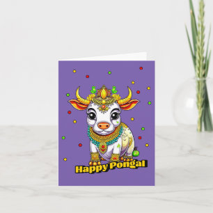 Kawaii Pongal dekorerad ko Kort