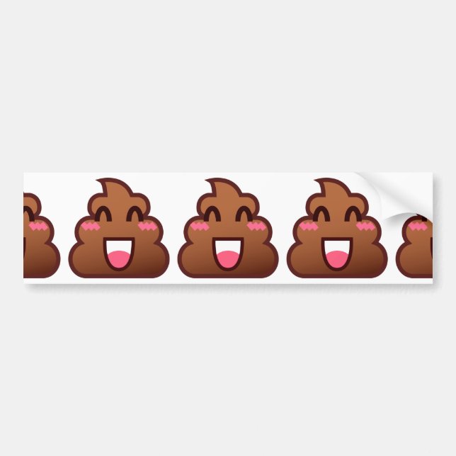kawaii poop emojis bildekal (Framsidan)