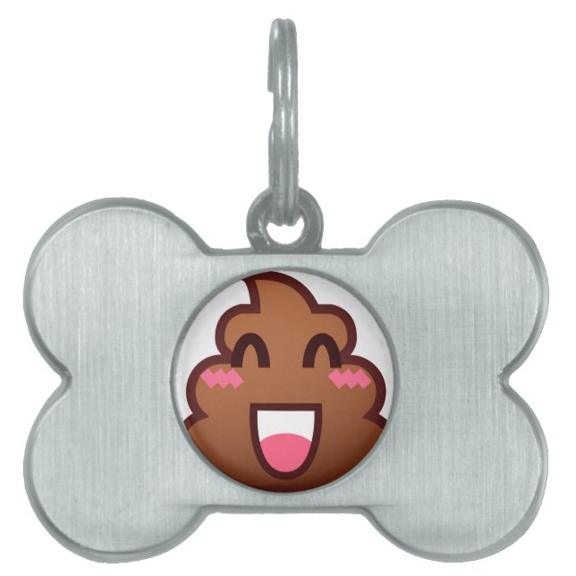 kawaii poop emojis ID-bricka husdjur (Framsidan)