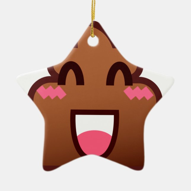 kawaii poop emojis julgransprydnad keramik (Framsidan)