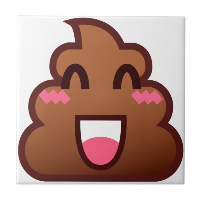 kawaii poop emojis kakelplatta (Framsidan)