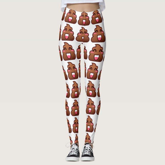 Kawaii poop emojis leggings (Framsida)