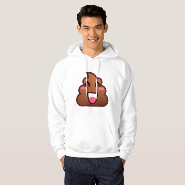 kawaii poop emojis manar hoodie sweatshirt (Hel framsida)