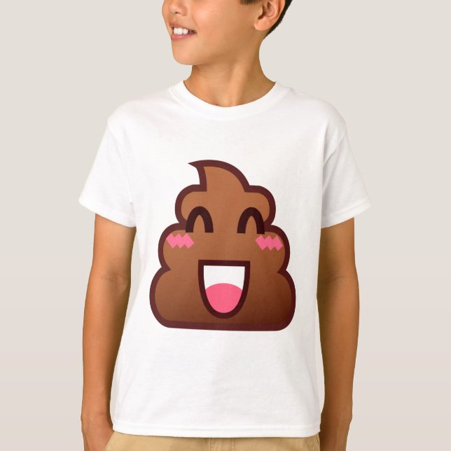 kawaii poop emojis tee (Framsida)