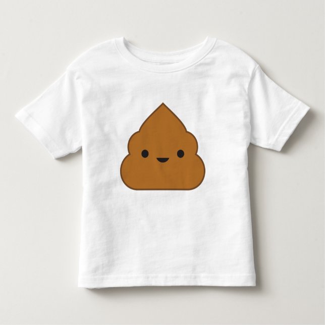 Kawaii Poop T-shirt (Framsida)