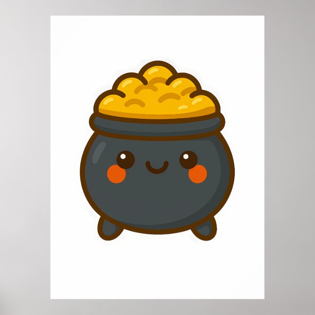 Kawaii Pot från Guld Poster (Framsidan)