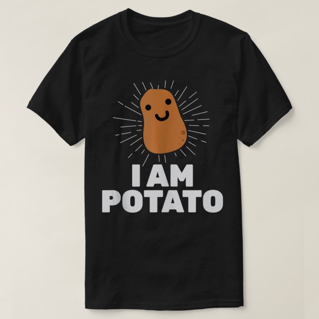 Kawaii Potato  I Am Potato Funny Potato  T Shirt (Design framsida)