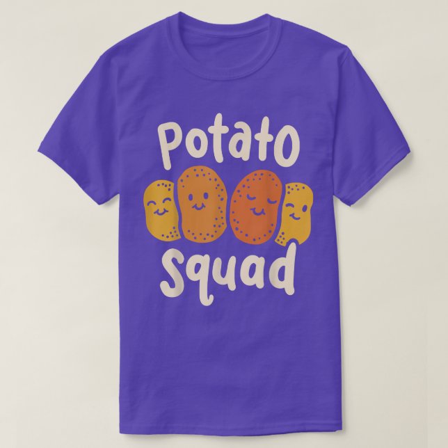 Kawaii Potato Squad Vegan Vegetarian Vegetables T Shirt (Design framsida)