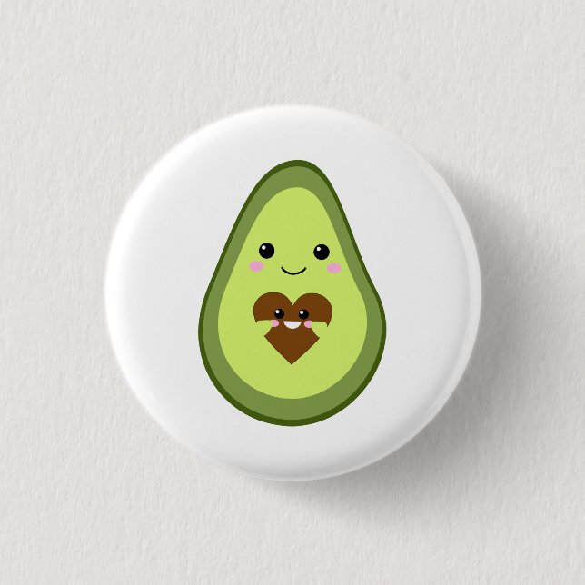 Kawaii Pregnant Avocado Cute Mamma Moderskap Baby Knapp (Framsida)