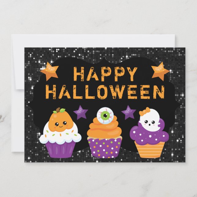 Kawaii Pumpa Ögonbollspökelstårta Halloween (Framsida)
