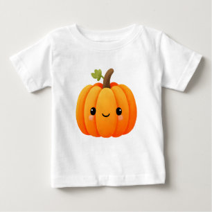 Kawaii Pumpa Utskärning – Söt Halloween för Barn T Shirt