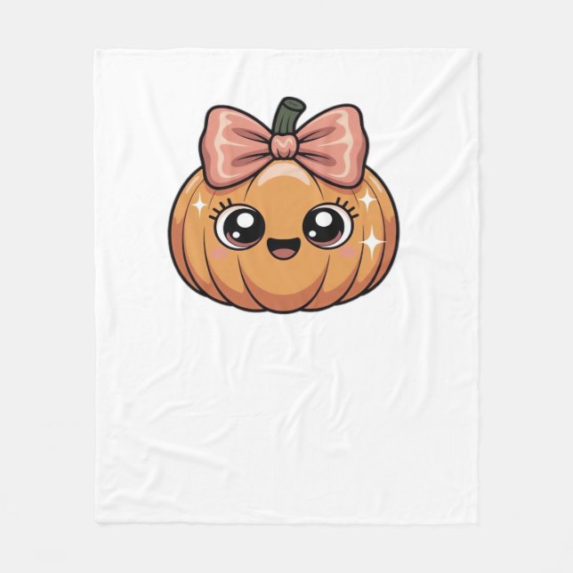 kawaii pumpkin Classic T-Shirt Fleecefilt (Framsidan)