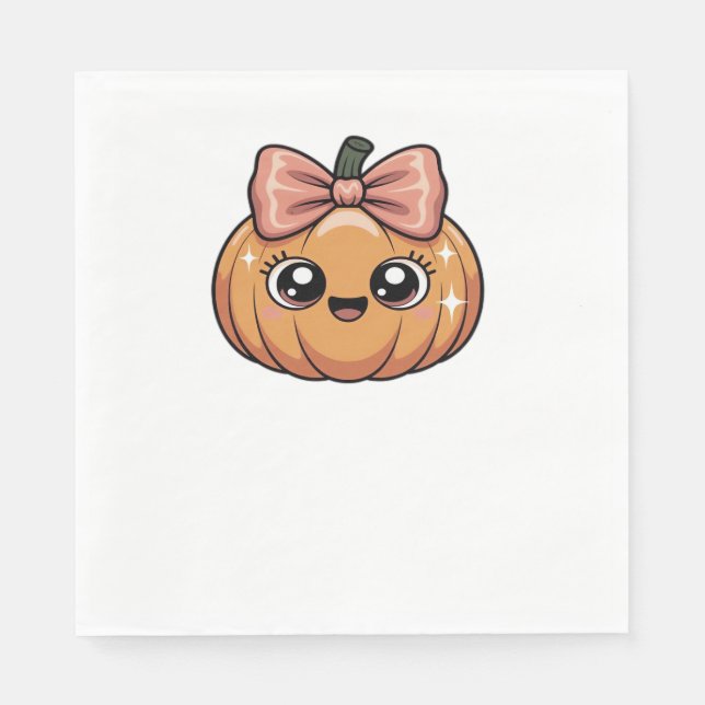 kawaii pumpkin Classic T-Shirt Pappersservett (Framsidan)