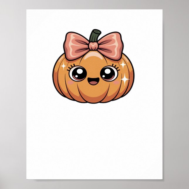 kawaii pumpkin Classic T-Shirt Poster (Framsidan)