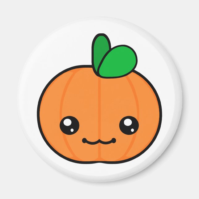Kawaii Pumpkin Halloween Magnet (Framsidan)