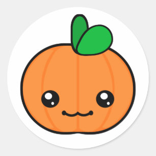 Kawaii Pumpkin Halloween Sticker Runt Klistermärke