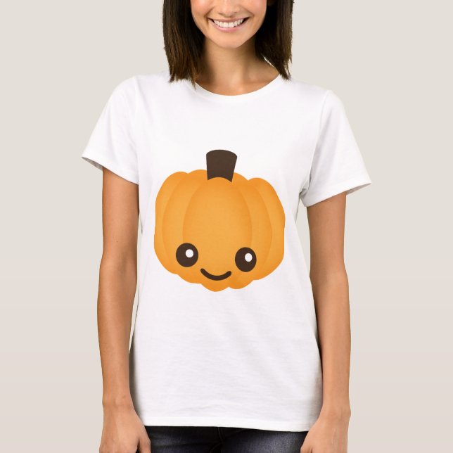 Kawaii Pumpkin T-shirt (Framsida)