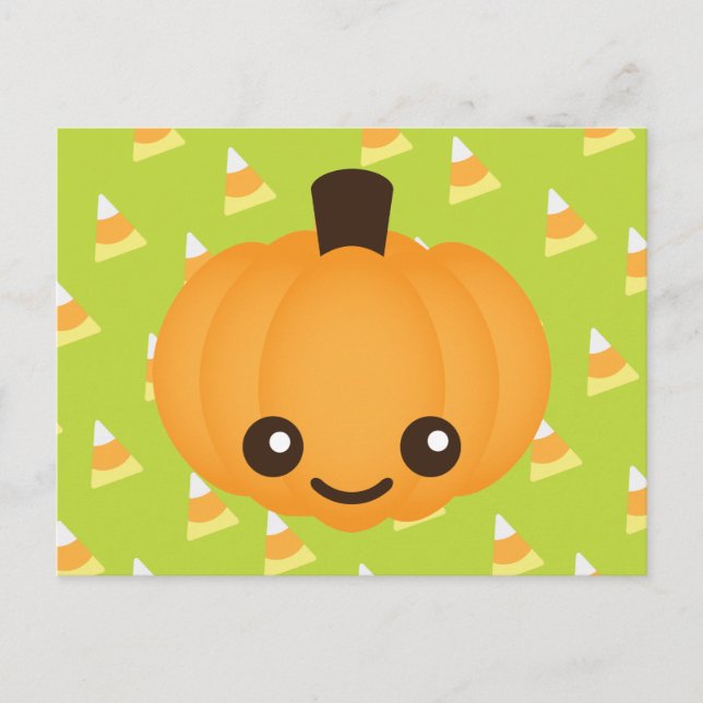 Kawaii Pumpkin Vykort (Framsida)