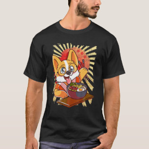 Kawaii Puppys Ramen Bowl Funny Anime Noodles Hund T Shirt