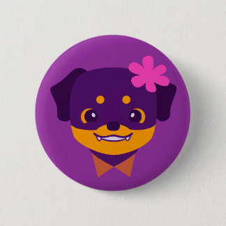 Kawaii purpurfärgad Rottweiler valp Knapp