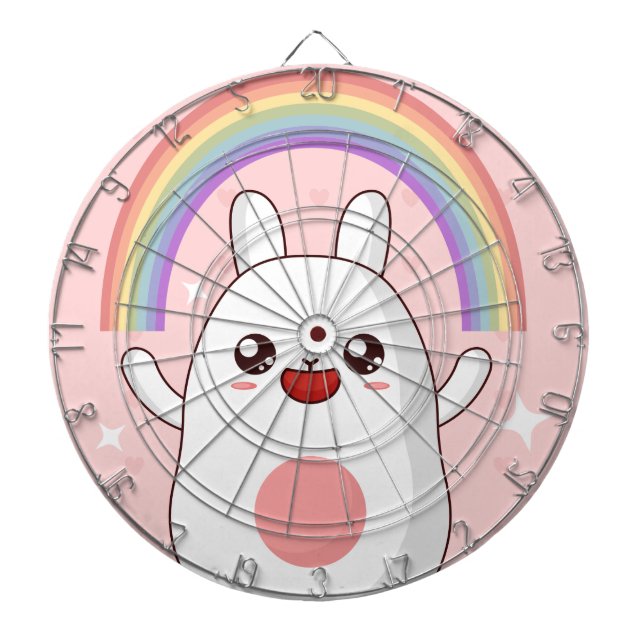 Kawaii rainbow clipart darttavla (Framsidan)