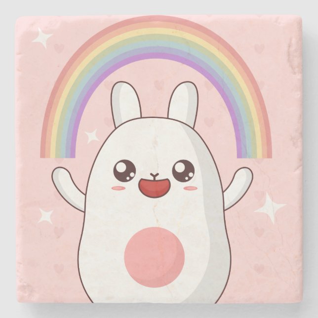 Kawaii rainbow clipart stenunderlägg (Framsidan)