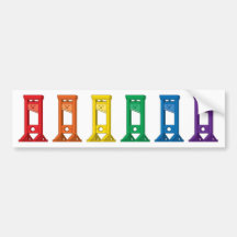 Kawaii Rainbow Guillotine Pride Bumper Sticker