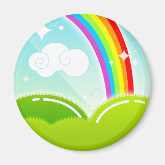 Kawaii Rainbow och Cloud Cute Magnet