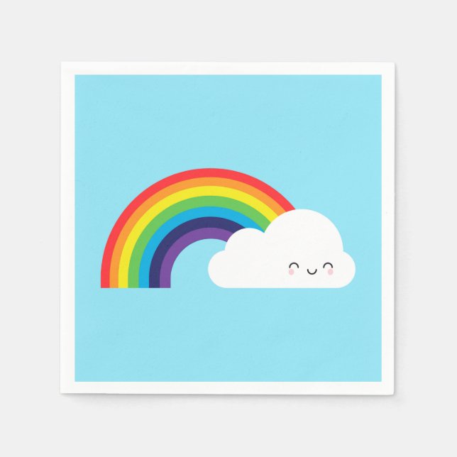 Kawaii Rainbow Pappersservett (Framsidan)