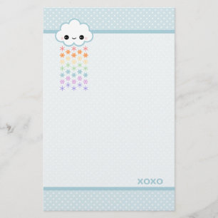 Kawaii Rainbow Snö Brevpapper