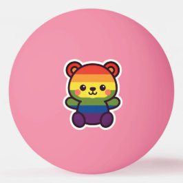 Kawaii Rainbow Teddy - A Cute LGBTQ+ Pride Plush Pingisboll