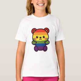 Kawaii Rainbow Teddy - A Cute LGBTQ+ Pride Plush T Shirt