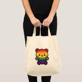 Kawaii Rainbow Teddy - A Cute LGBTQ+ Pride Plush Tygkasse