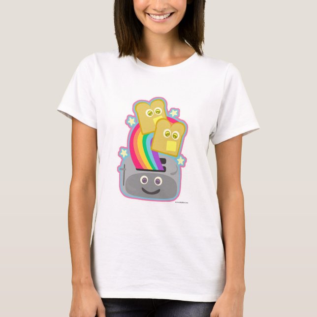 Kawaii Rainbow Toast T-shirt (Framsida)