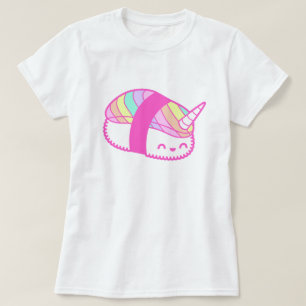 Kawaii Rainbow Unicorn Sushi T Shirt