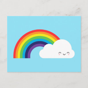 Kawaii Rainbow Vykort