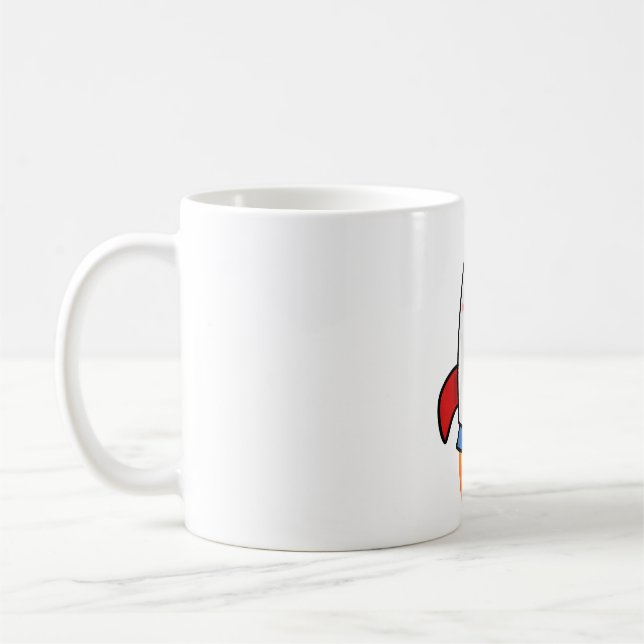 Kawaii Raket Kaffemugg (Vänster)