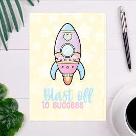 Kawaii-raketsprängning till lyckad motivation kort