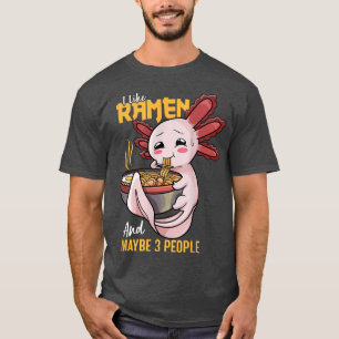 Kawaii Ramen Axolotl Shirt för barn Anime Japanska T