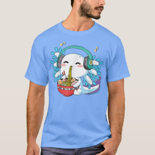 Kawaii Ramen Axolotl Shirt Tonåring japanska Ani T