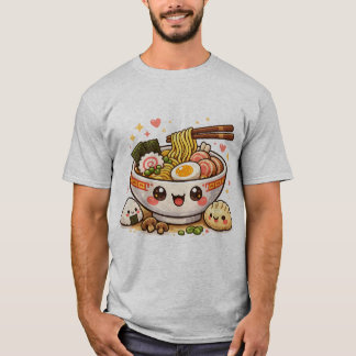 Kawaii Ramen Bowl T‑Shirt T Shirt